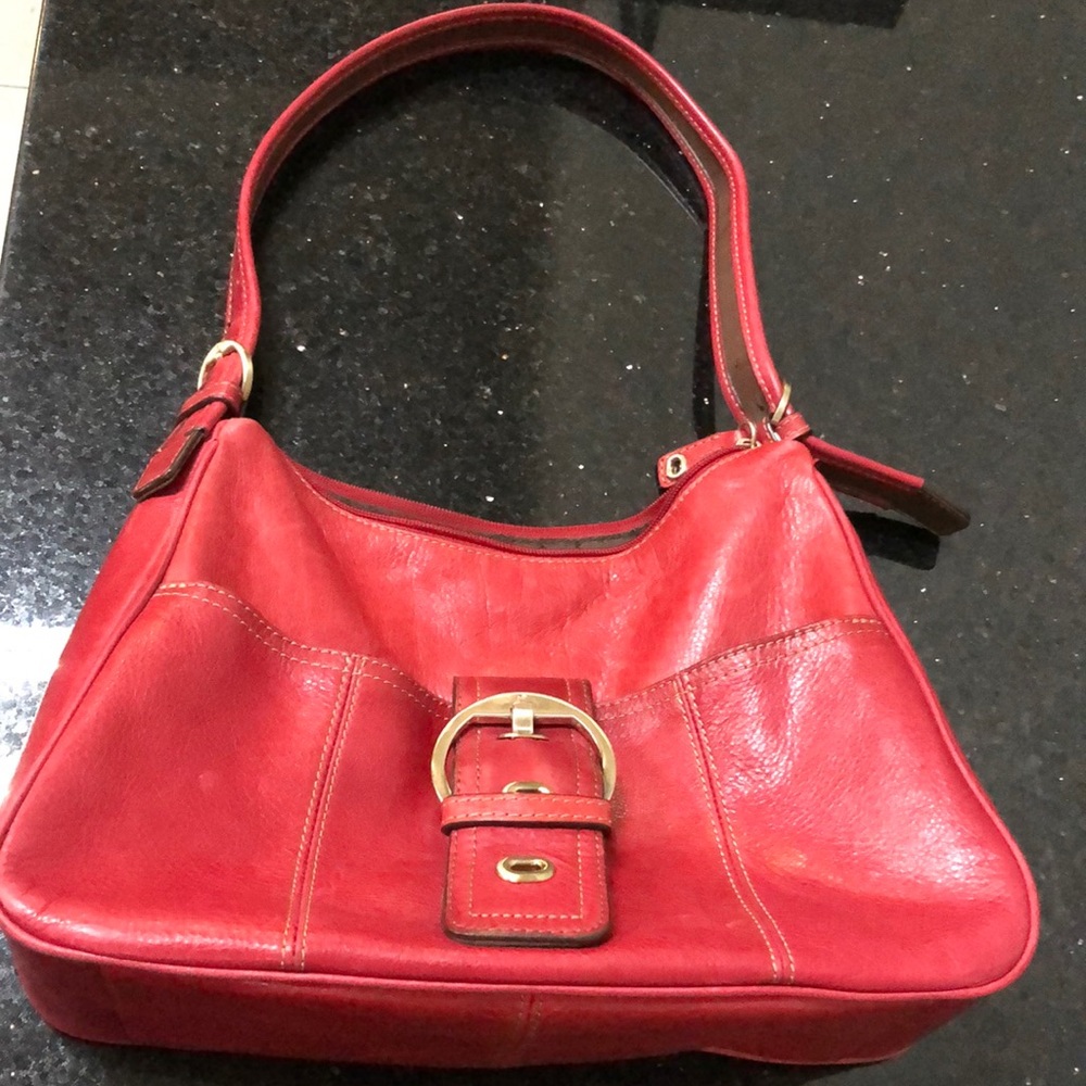 Etienne Aigner pretty soft red purse 12x8x4